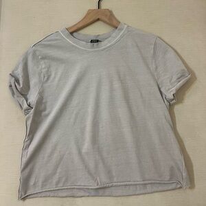 Wild Fable Tee - Women’s Small Gray - Cropped Short Sleeved Grey